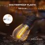 107ft Festoon Lights Outdoor, 32x1w Led Dimmable Bulbs, 2200k Warm White Commercial Grade Outdoor String Lights For Patio, Garden, Fence, Pergola Image 2