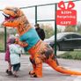 SEASONAL SALE Dinosaur Costume for Adult Inflatable T-REX Costume Funny Halloween Dinosaur Costume Party Cosplay Fancy Dress Jumpsuit Image 3