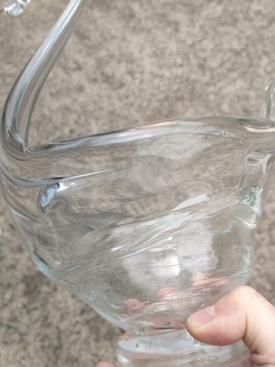Hand blown glass swan