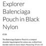 Balenciaga Nylon Allover Logo Small Explorer Crossbody Pouch Image 9