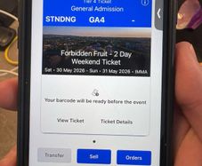 Forbidden fruit weekend ticket