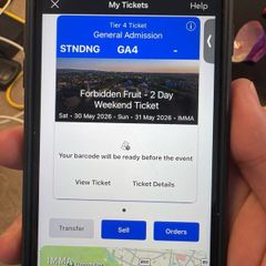 Forbidden fruit weekend ticket