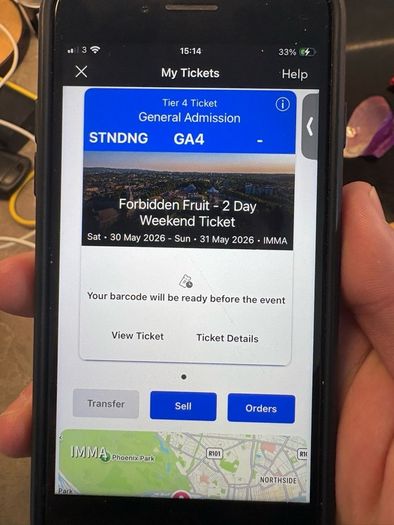 Forbidden fruit weekend ticket