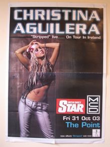 Christina Aguilera Irish Stripped Live Tour 2003 A2 Size Poster