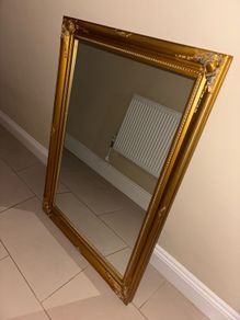 Ornate gold mirror large