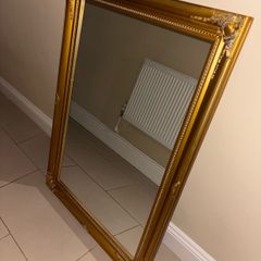 Ornate gold mirror large