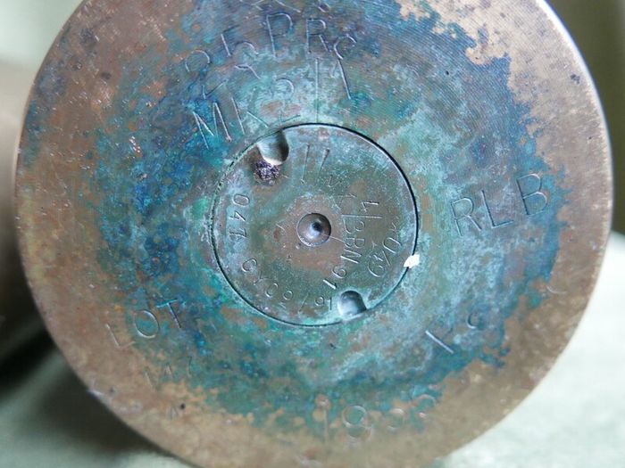 Vintage Two Irish Army Brass Artillery Shell 1954