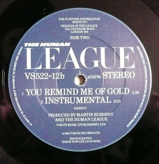 The Human League Mirror Man Irish pressing 12"