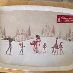 Two Christmas trays