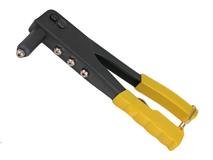 New Hand Riveter Hand Gun for Aluminium Steel Blind Pop Rivets 4 Nozzles #1463