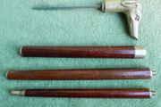 Vintage Walking Stick, Sword Stick Brass Handle that separates into 3 parts - Greyhound Head - Vintage walking stick