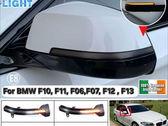 2pcs LED Dynamic Turn Signal Blinker Side Rear-View Mirror Indicator Light For BMW 567 Series F10 F11 F07 F06 F12 F13 F01 F02