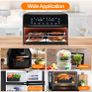 8pcs Air Fryer Accessories for Ninja Dual AF400UK & Tower T17088 & AF300UK, Dual Silicone Air Fryer Liners & Gloves, Air Fryer Rack & Food Tong & Paper Lining Compatible with Oven, Microwave Image 4