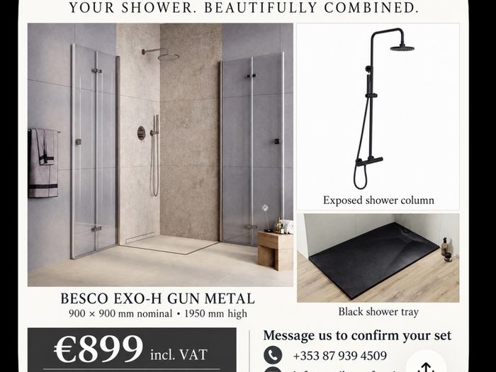 Shower Set Gun Metal