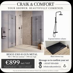 Shower Set Gun Metal