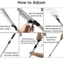 Garden Leaf Rake,Grass Rake for Lawn,Adjustable Lawn Grass Rake for Grass Cleaning Fallen Leaves Weeds,34 to 63-Inch Adjustable Gardening Tools 160cm (FREE POSTAGE) Image 7