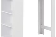 Bar Table with Shelf White 110x50x103 cm