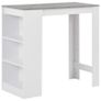 Bar Table with Shelf White 110x50x103 cm Image 2