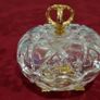 Killarney Crystal Cut Crystal Glass With Golden Crown Handle Lidded Jewelry Dish / Bowl With 22 Carat Gold Cover Handle and Footed Base Finishing Made In Ireland Image 5