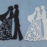 Die Cuts - Wedding - Bride & Groom  x 3 - Mixed colours available Image 2