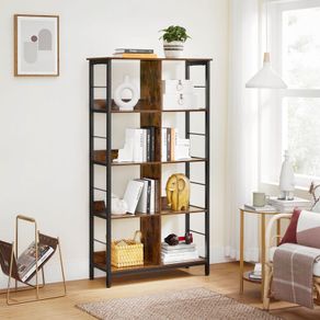 Bookcase  Shelves floor-standing shelf vintage brown-black