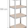 Heavy Duty Shelving Unit, Set of 2, 5 Shelves, 180 x 60 x 45 cm, 500 kg, Garage & Warehouse, Steel, Silver Image 3