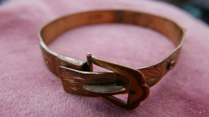 Vintage Excalibur 1/20 RG pre-loved buckle bangle , exclusive to Harrods, by Hatton Garden London. C30