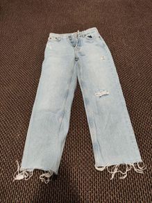 Pull&Bear Light Blue Denim Distressed Cut Style
