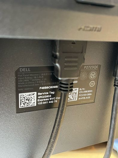 Dell 27" monitor (P2723QE)