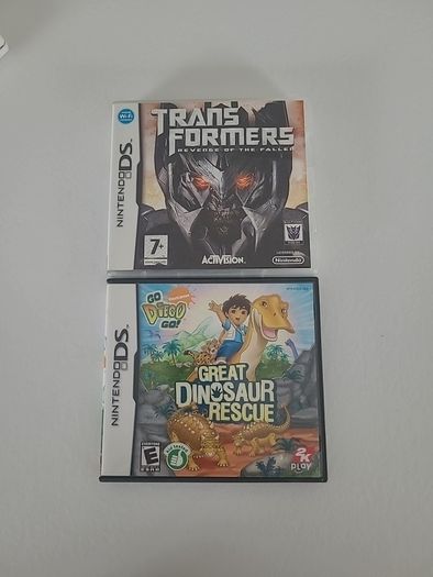 Nintendo DS games - Transformers revenge of the fallen and Go Diego Go Great Dinosaur Rescue, Wii - Disney Infinity