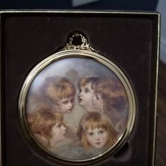 Peter Bates 7th Edition Framed Cherub Picture Collectible Angel Heads