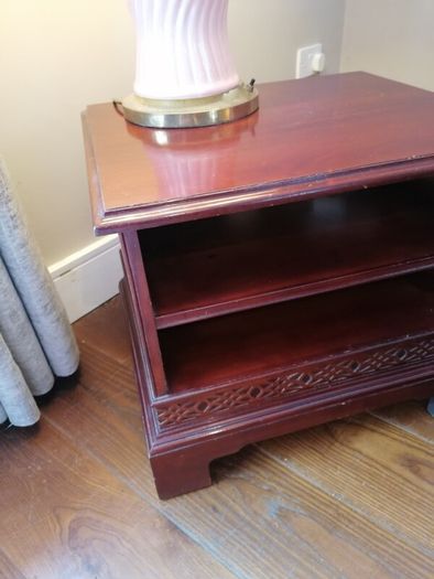Elegant carved wooden TV stand / side table