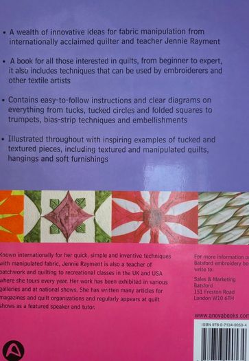 Creative Tucks and Textures for Quilts and Embroidery