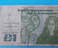 Irish 1986 "Queen Meibh" one pound in used condition