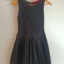 Boohoo Black Textured Fit & Flare Dress Image 2