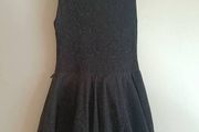 Boohoo Black Textured Fit &amp; Flare Dress