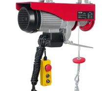 998 kg Lifting Capacity, 1600W 220V Electric Steel Wire Winch with 427 cm Wired Remote Control, 1219 cm Single Cable Lifting Height