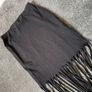 MISSGUIDED Stunning Black Boho Bodycon Fringe Mini Skirt Size 6! Image 6