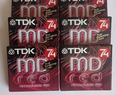 TDK MD-74 Minute MiniDiscs.