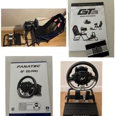 Fanatec Gran Turismo DD Pro (5 Nm) Racing Sim with warranty and Next Level Racing GTLite Cockpit Seat