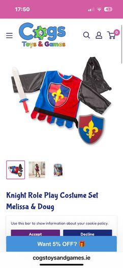 Melissa & Doug Knights Costume