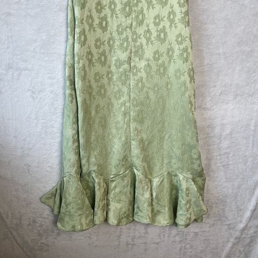Sister Jane Sage Green Floral Jacquard Midi Dress Sz XS