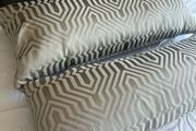 Cushion with cover stylish silver embossed fabric