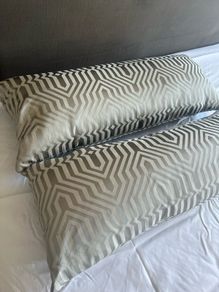 Cushion with cover stylish silver embossed fabric