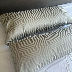 Cushion with cover stylish silver embossed fabric