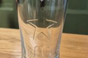 Heineken pint glass with embossed star