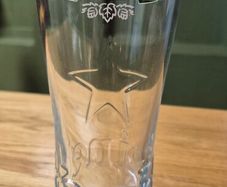 Heineken pint glass with embossed star