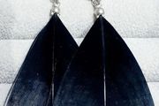 Black Feather Earrings/Holiday Earrings/Summer Earrings