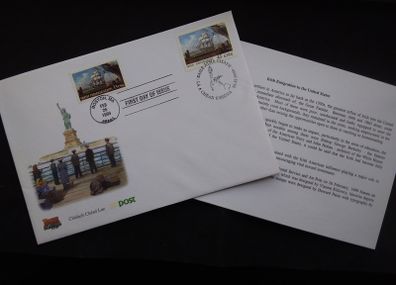 Ireland Stamps : Irish Emigration Joint " Irish-USA "  First Day Cover - 1999