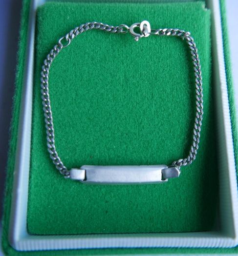 Vintage 925 Sterling Silver Identity Bracelet length 7" - 3,9g
